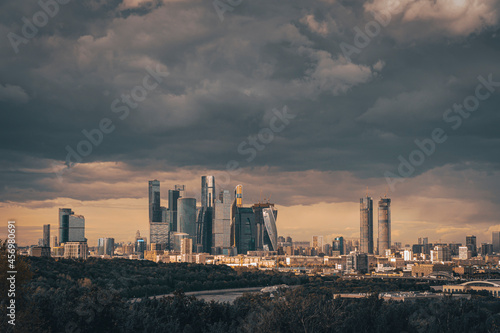 Skyscrapers of the Moscow City business center