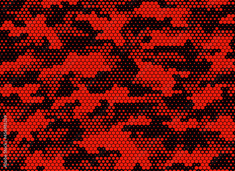 digital texture, trendy hexagonal camouflage pattern. Stock Vector | Adobe Stock