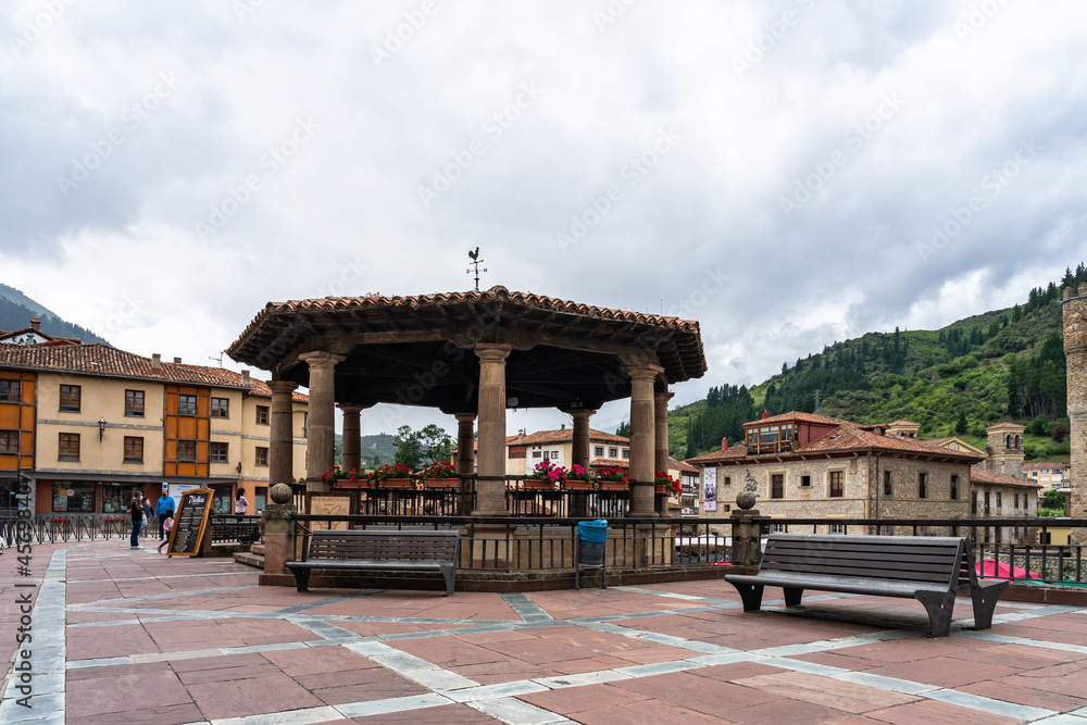 Potes village in Cantabria, Spain.