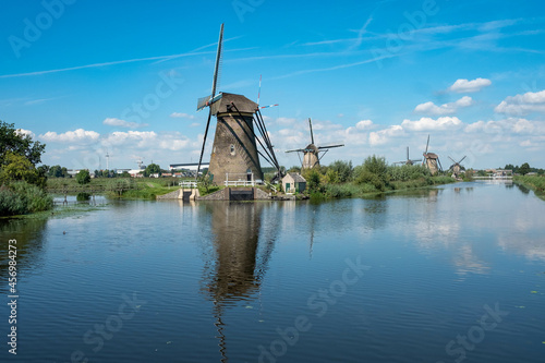 Windmills at Kinderdijk, Alblasserwaard, Zuid-Holland province, The Netherlands