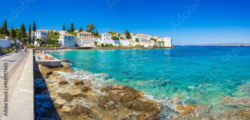 Fototapeta Naklejka Na Ścianę i Meble -  View of the amazing island of Spetses, Greece.