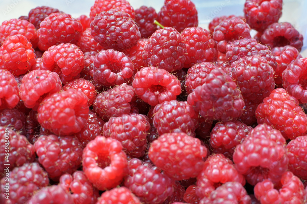 Background with raspberries Background with raspberries