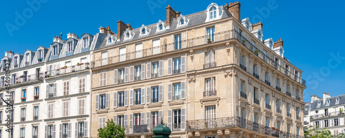 Paris, beautiful buildings, place de la Nation in the 11e district 