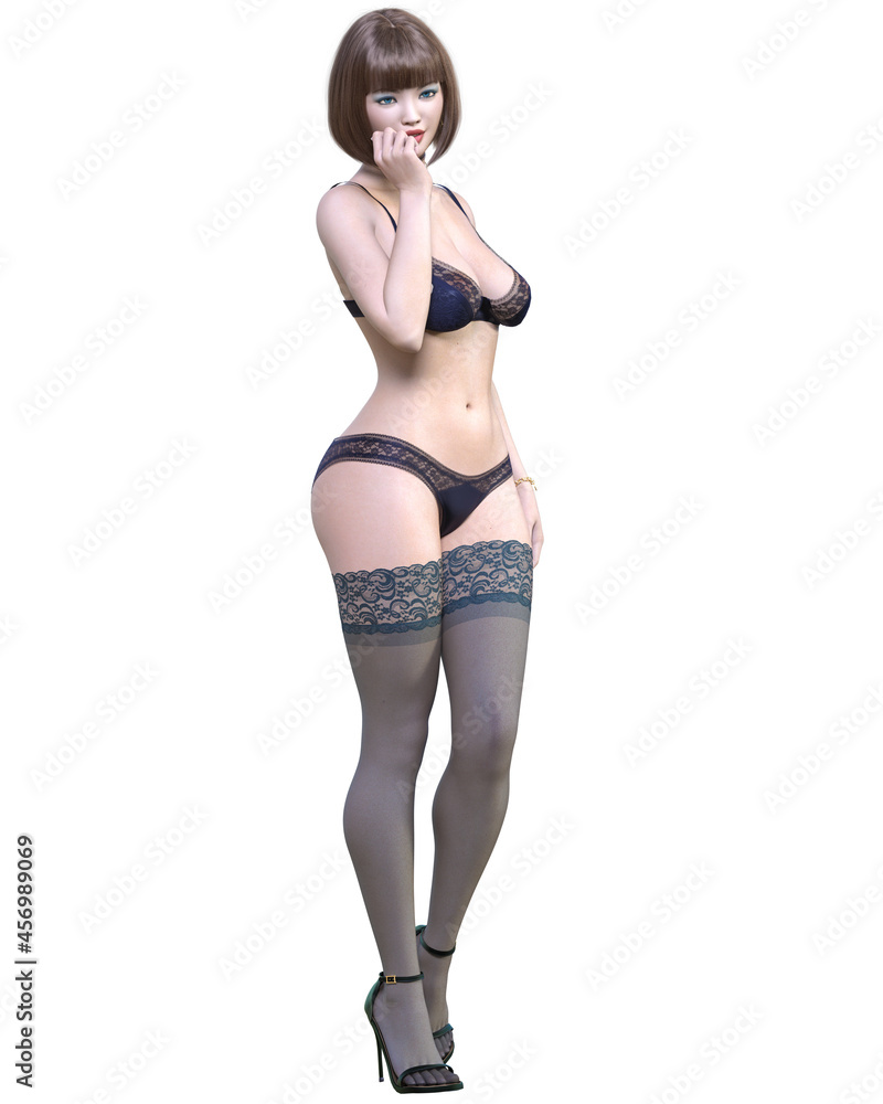 Beautiful woman in lingerie and stockings. Beautiful woman in lingerie and stockings.