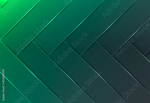 Abstract green background with diagonal lines.