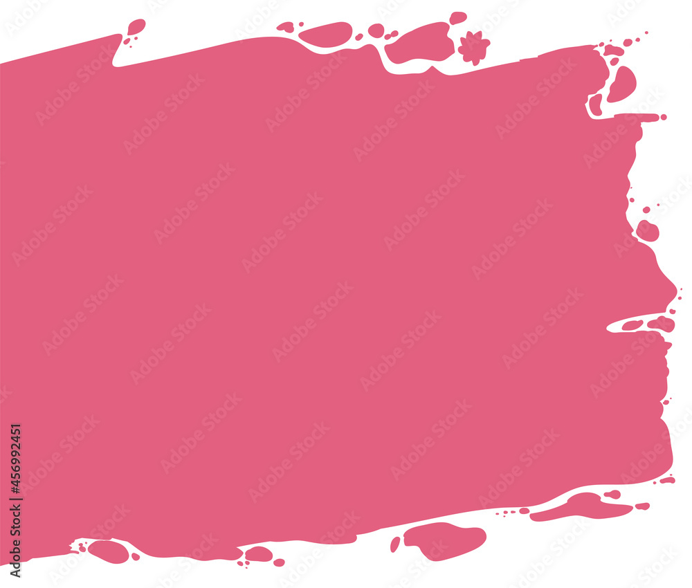 Pink splatter sign, in brush strokes style, Vector illustration