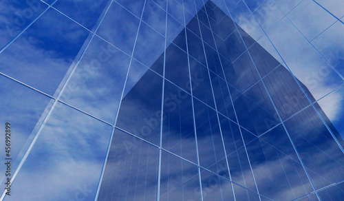 Skyscraper glasses reflecti...