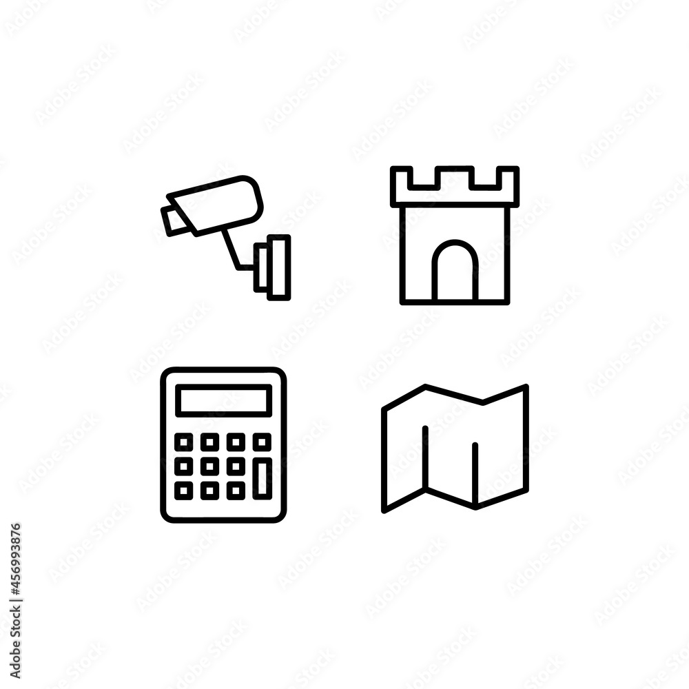 Set of linear icon design collection vector concept Set of linear icon design collection vector concept