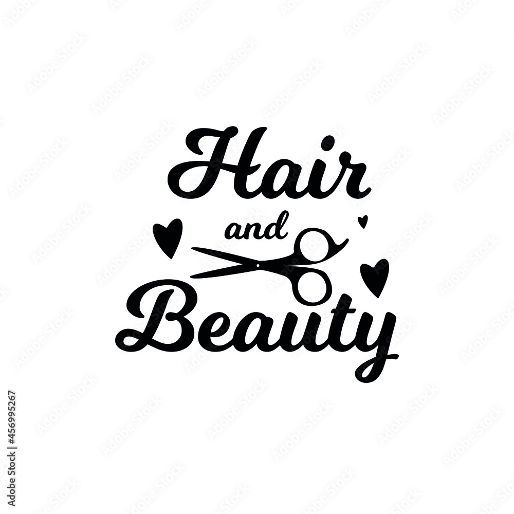 Fototapeta premium Hair and Beauty T- Shirt Design
