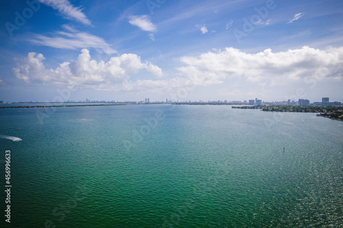 Aerial Drone of Biscayne Bay Miami Florida  © Jin