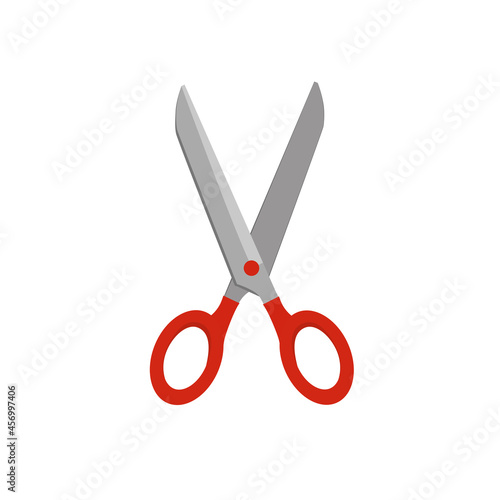 Scissors for household needs. Isolated on white background vector illustration