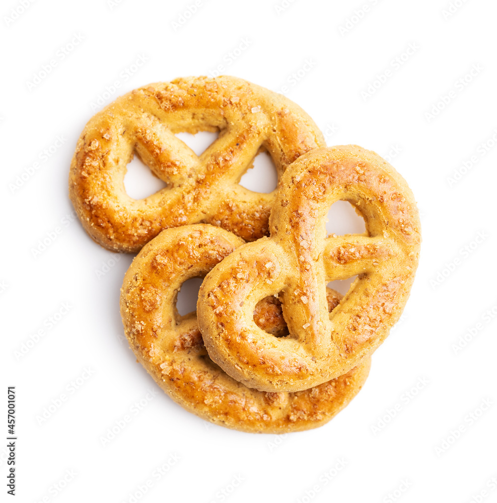 Sweet cookies in the shape of a pretzel