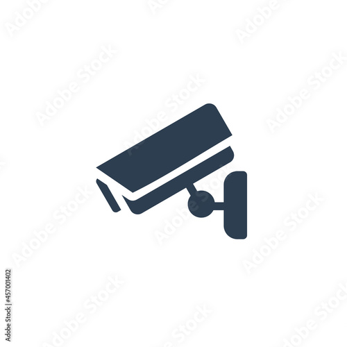 cctv, security digital camera, protection solid flat icon. vector illustration