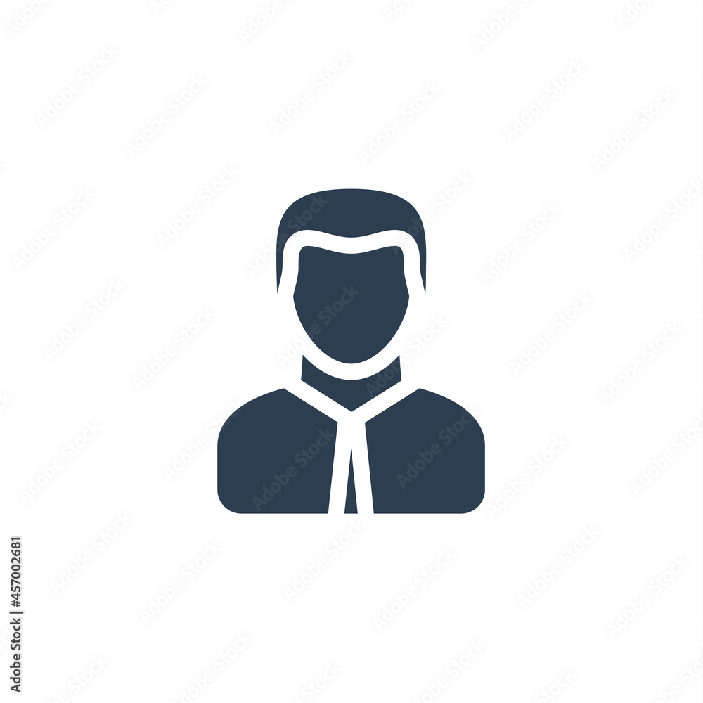 businessman, office worker solid flat icon. vector illustration businessman, office worker solid flat icon. vector illustration