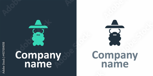 Logotype Wizard warlock icon isolated on white background. Logo design template element. Vector