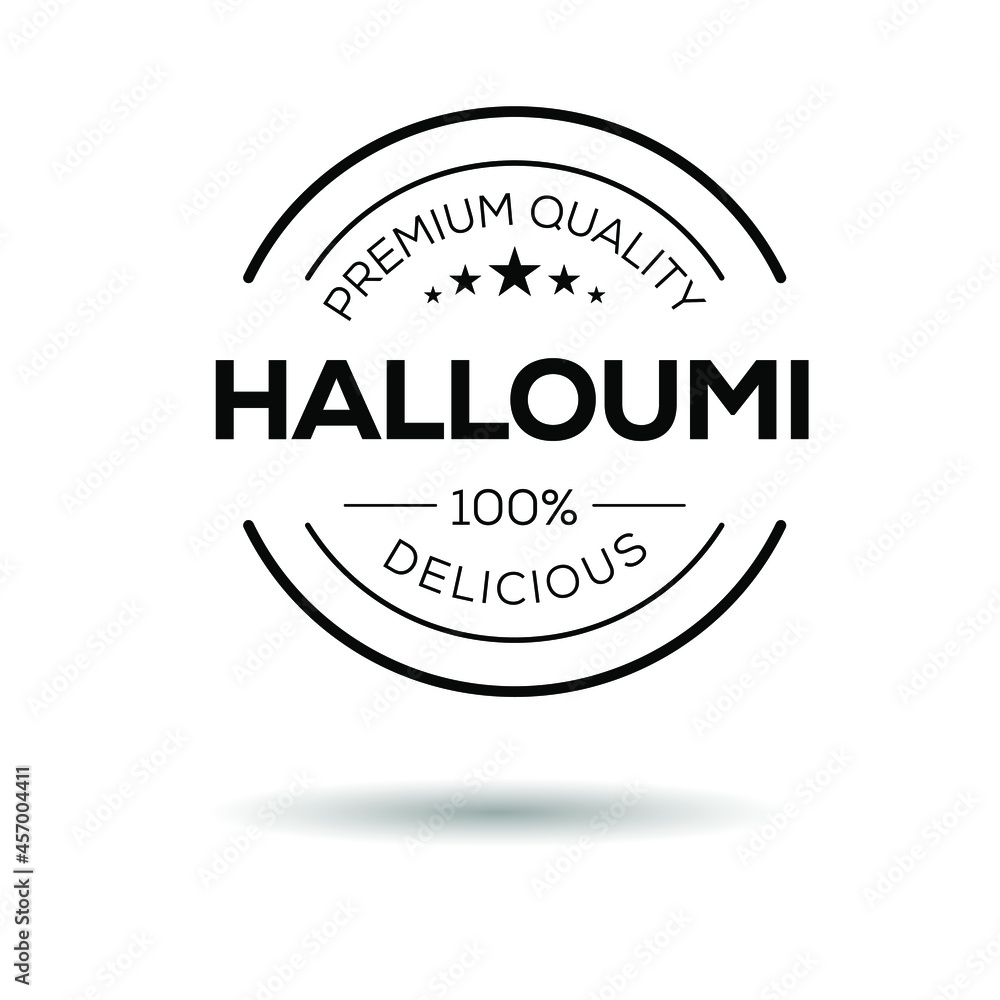 Creative (halloumi) logo, Halloumi cheese, vector illustration.