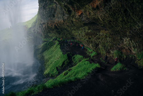 Seljalandsfoss, a beautifull and touristic waterfall in southern Iceland