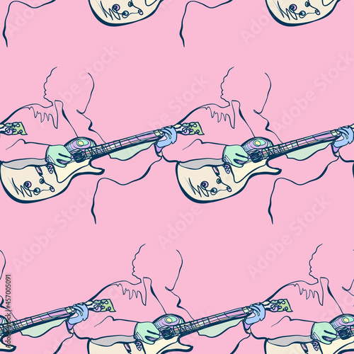 guitar sketch vector illustration isolated design element isolated