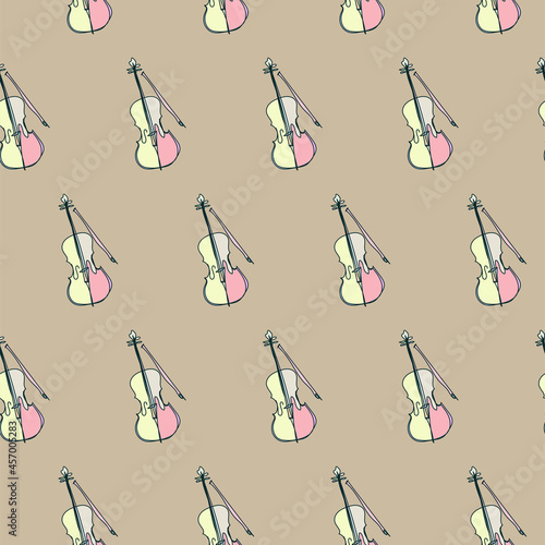 violin double bass sketch vector illustration isolated design element isolated