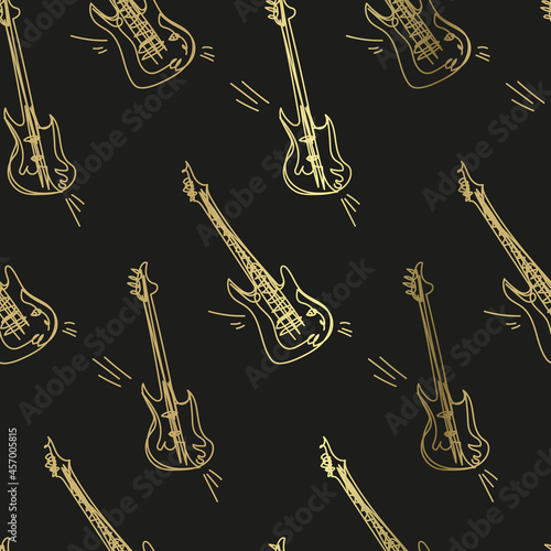 guitar sketch vector illustration isolated design element isolated