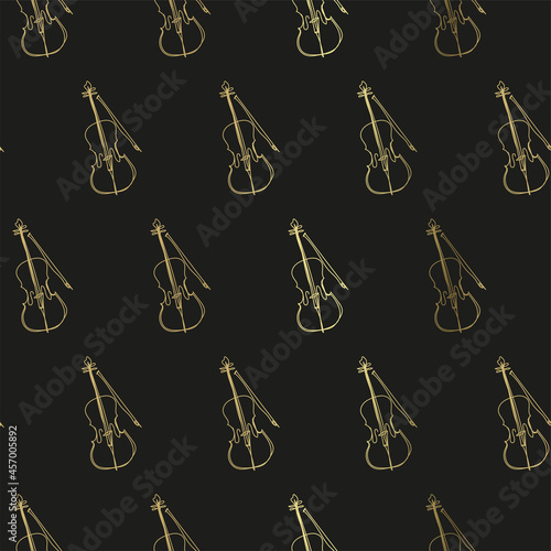 violin double bass sketch vector illustration isolated design element isolated