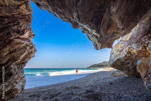 Fototapeta Naklejka Na Ścianę i Meble -  Famous beach of Chorefto, Pelion, Greece.
