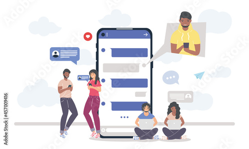 smartphone people messaging