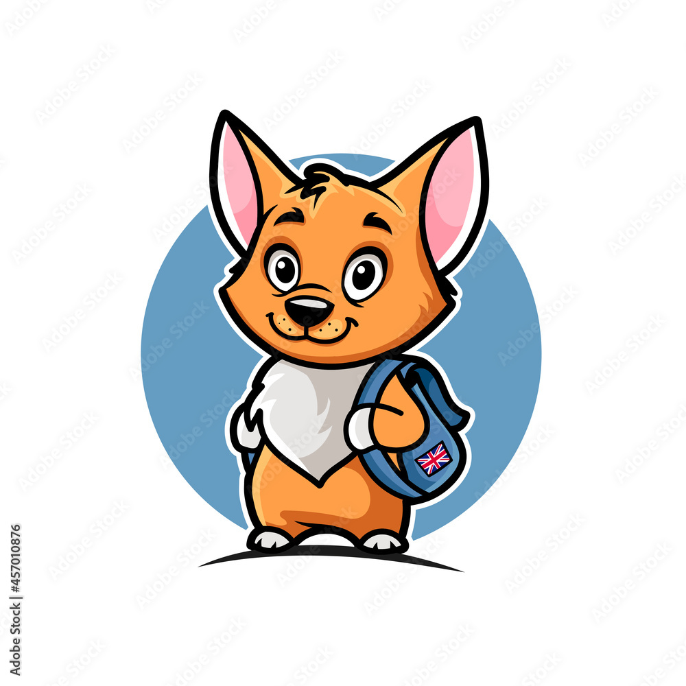 Obraz premium Dog with a backpack