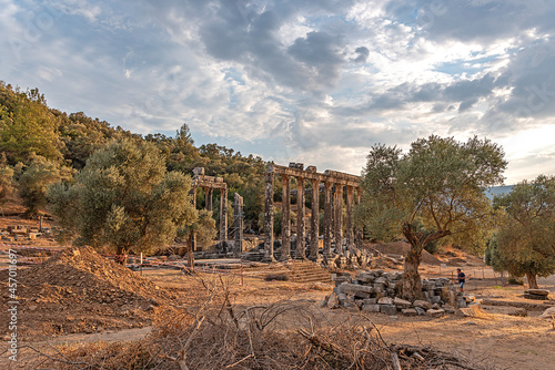 Although the ruins of the city are very worn, one of the best preserved half-dozen temples in Asia is the Temple of Zeus at Euromos.