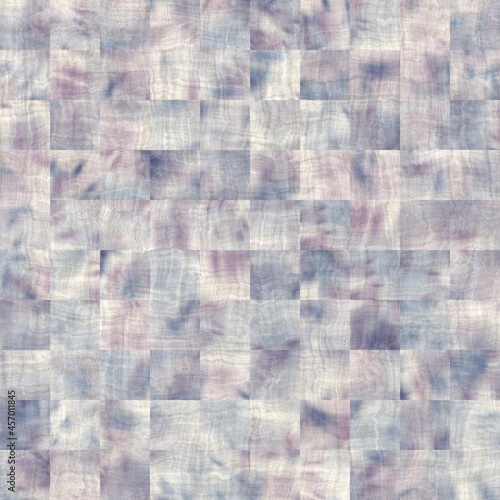 Seamless square tile faux wall mosaic pattern for surface design and print. High quality illustration. Detailed ornate grid repeat swatch.