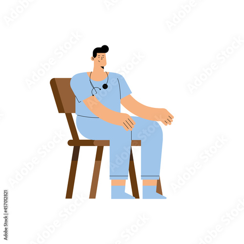 man nurse on chair