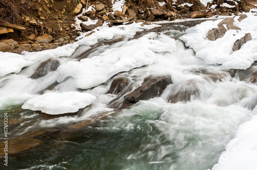 The Wetlinka River flowing through the Sine Wiry Reserve  the Bieszczady Mountains