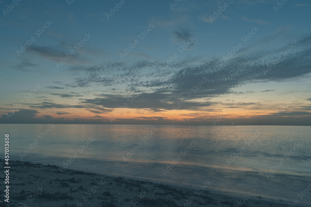 sunrise over the ocean landscape morning  florida usa