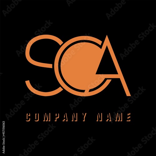Combination of Letters Logo S, O and A. Logo letter S, C, A Combination of 3 Letters