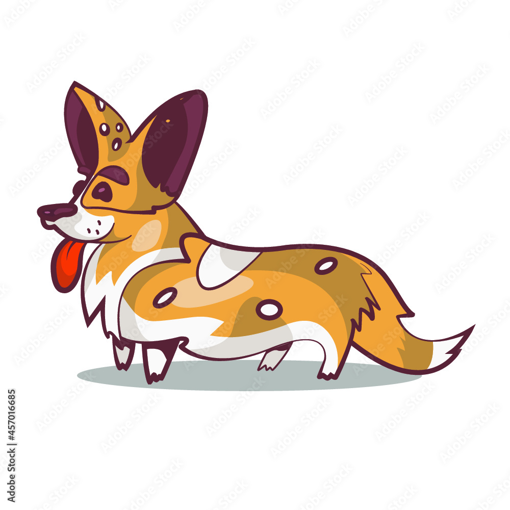 Obraz premium cartoon korgi
