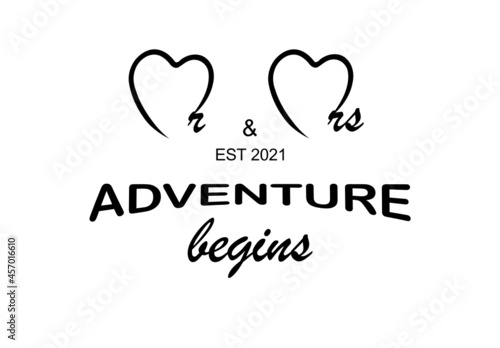 Adventure awaits wedding sign