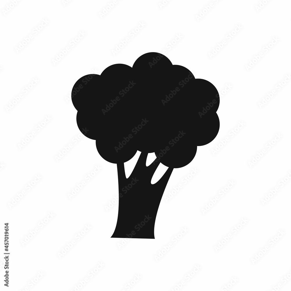 tree silhouette icon on white background tree silhouette icon on white background