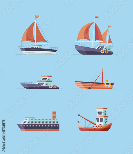 Ships and boats icon collection