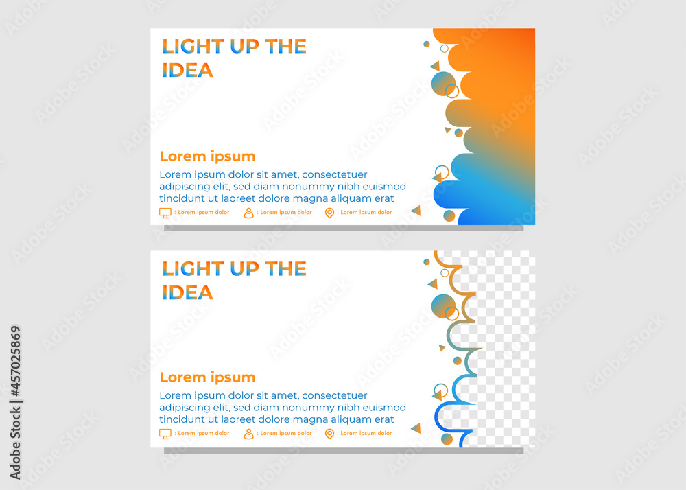 light up the idea web banner design template