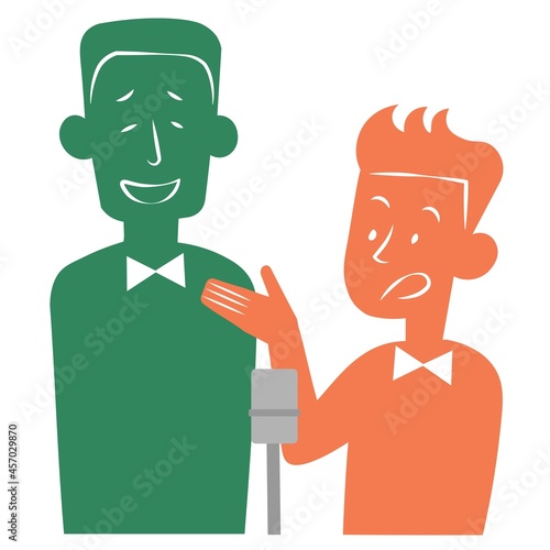 漫才をする芸人