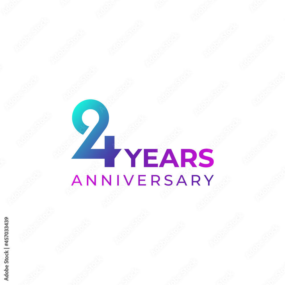 24 years anniversary logo number vector illustration 24 years anniversary logo number vector illustration