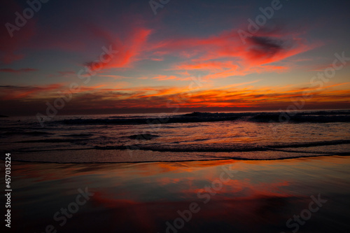 sunset on the beach