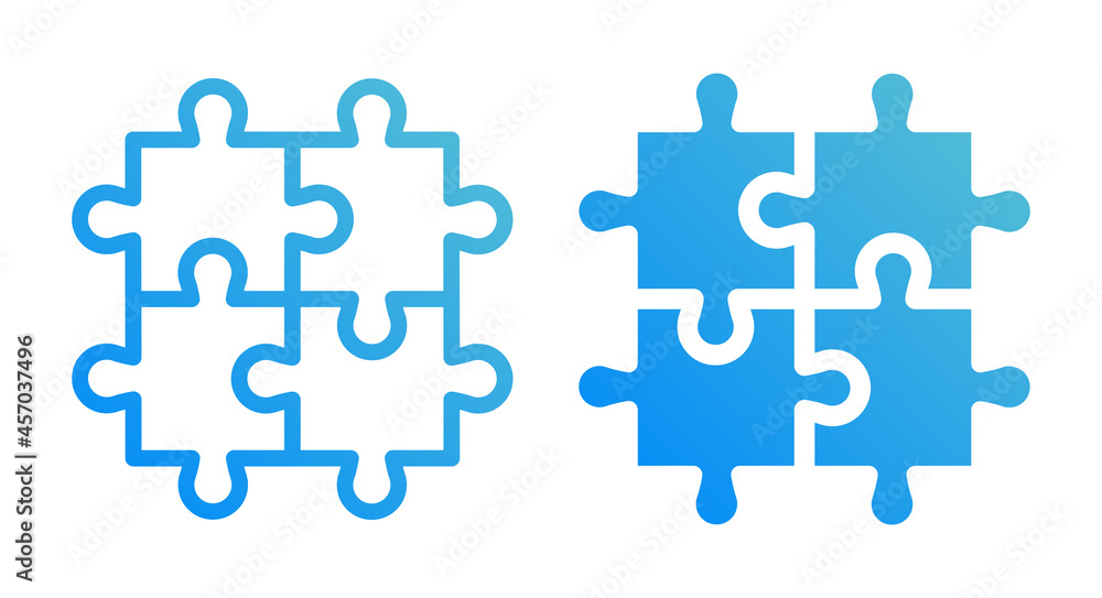 Puzzle pieces icon vector illustration. Puzzle pieces icon vector illustration.