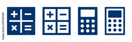 Calculator icons set.