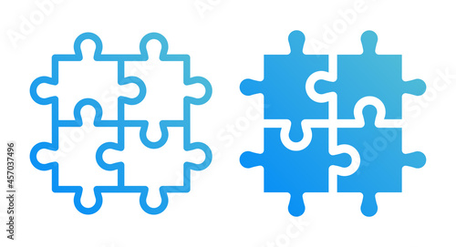 Puzzle pieces icon vector illustration.