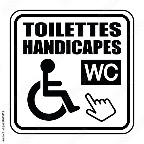 Logo toilettes handicapés.
