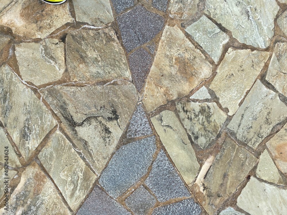 Fototapeta premium Dark and light coloured crazy paving.