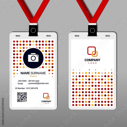 Abstract Simple ID Card Design for Company or Business