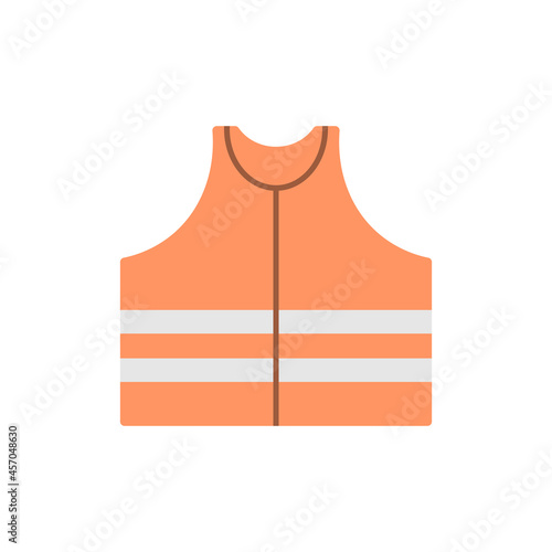 illustration of a safety vest. safety equipment. goods to keep or protect the body to keep it safe from the threat of foreign objects or something. flat cartoon style. vector design