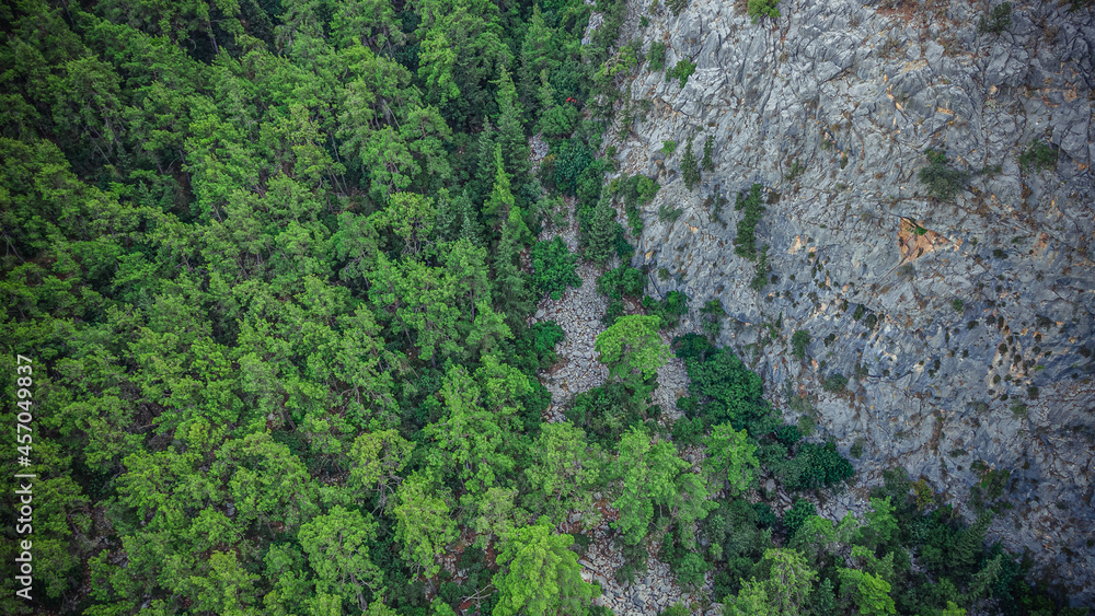 mountain gorge in Turkey in the Kemer region